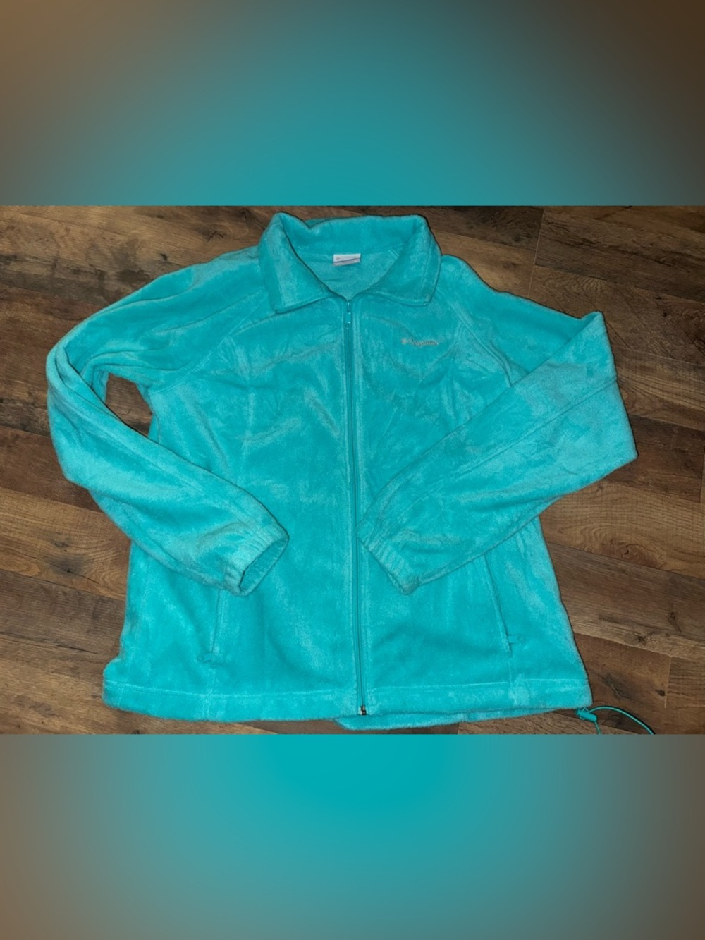 Columbia Teal/Aqua Full-Zip Fleece Jacket